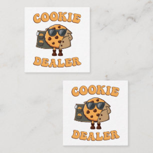 Cookie Dealer Funny Baking Square Business Card