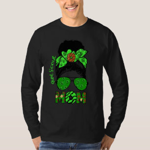 Cookie Dealer Messy Bun Mom Scout For Girls Cookie T-Shirt