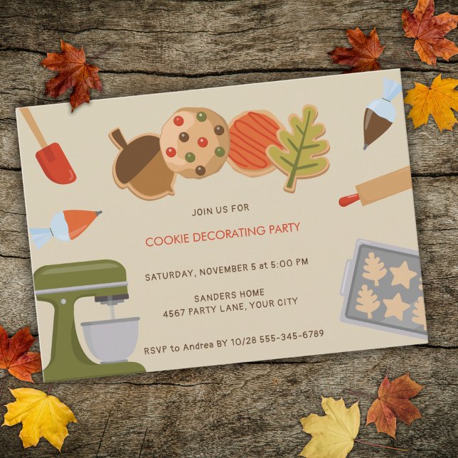 COOKIE DÉCORATEUR INVITATION PARTI (Créateur téléchargé)