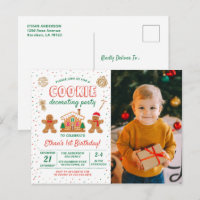 Cookie Decorating Birthday Photo Invitation