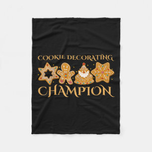 Cookie Decorating Chamon Baking Christmas Family M Fleece Blanket