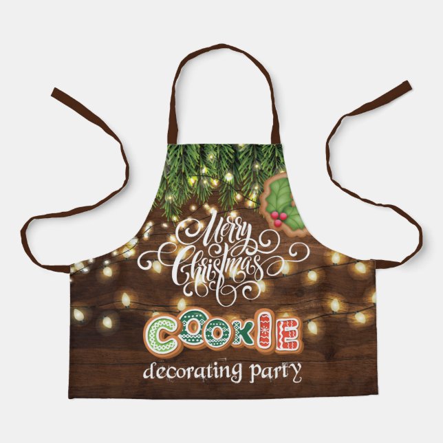 Cookie Decorating Christmas Party Apron (Front)