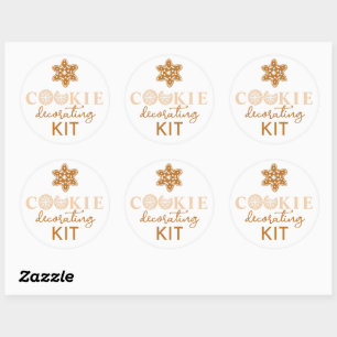 Cookie Decorating Kit Holiday Party Classic Round Sticker