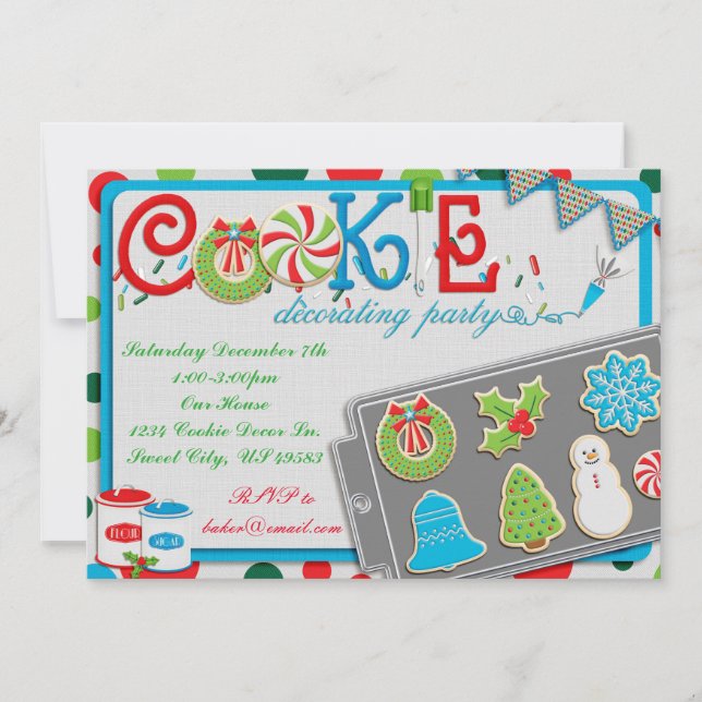 Cookie Decorating Party Invitation (Front)