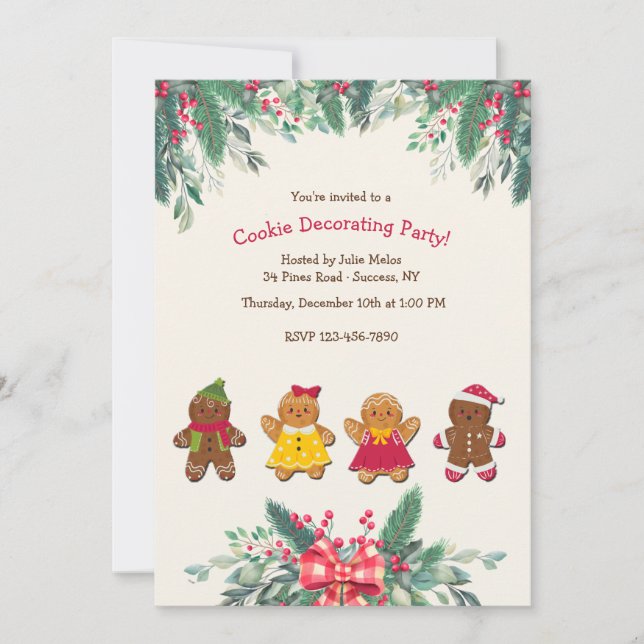 Cookie Decorating Party Invitation (Front)