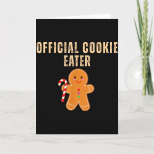 Cookie Eater Funny Christmas Couples Matching  Card