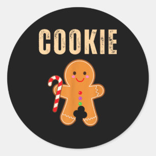 Cookie Eater Funny Christmas Couples Matching  Classic Round Sticker