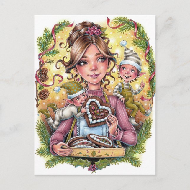 Cookie Elves Postcard (Front)