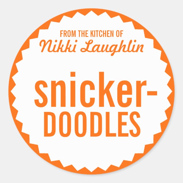 Cookie Exchange Bake Sale Label Template (Front)