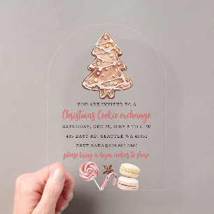 Cookie Exchange Christmas Party Acrylic Invitations