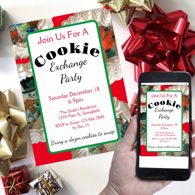 Cookie Exchange Christmas Party Invitation (Créateur téléchargé)