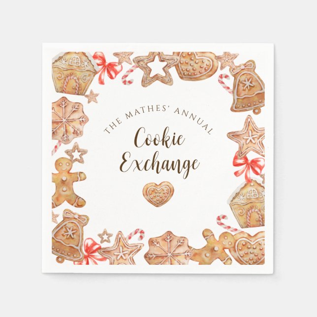Cookie Exchange Holiday Party Napkin (Front)