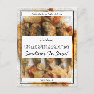 Cookie Exchange Recipe Black Script White Postcard