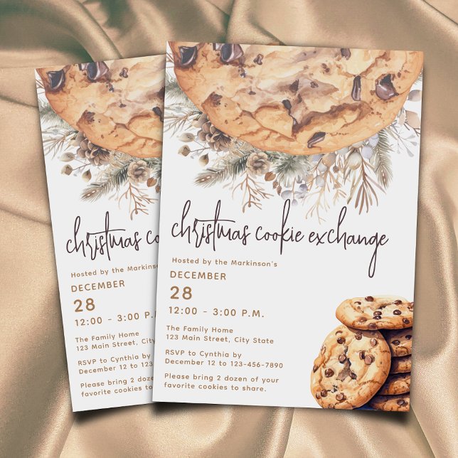 Cookie Exchange Themed Simple Budget Party Invitation (Creator Uploaded)