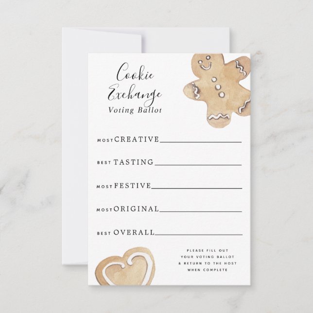 Cookie Exchange Voting Ballot Invitation (Front)