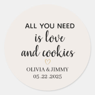Cookie Favor Stickers   Round Favor Labels 