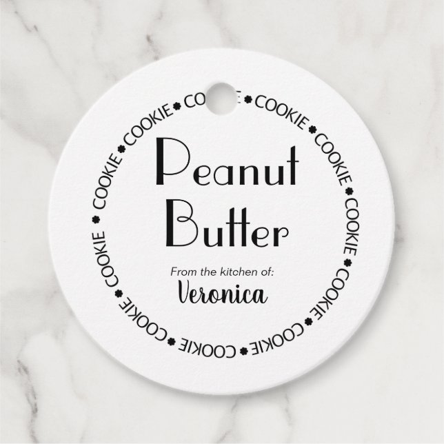 Cookie Flavour label, Gourmet cookie tag (Front)