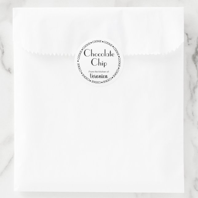 Cookie Flavour label, Gourmet cookie tag (Bag)