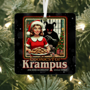 Cookie For Krampus Merry Krampus Christmas Horror Metal Ornament