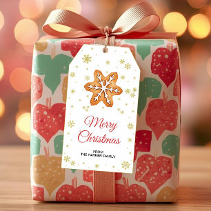 Cookie gift tags, Christmas favour tags