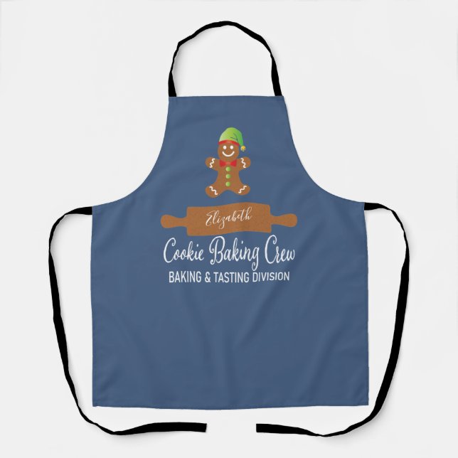 Cookie Gingerbread Christmast Holiday Baking Apron (Front)