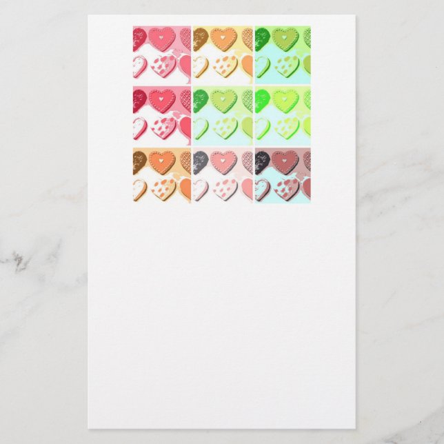Cookie HeartValentines Stationery (Front)