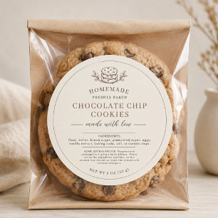 Cookie Ingredients Product Label