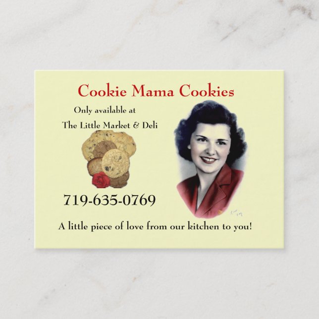 Cookie Mama Cookies Business Card (Front)