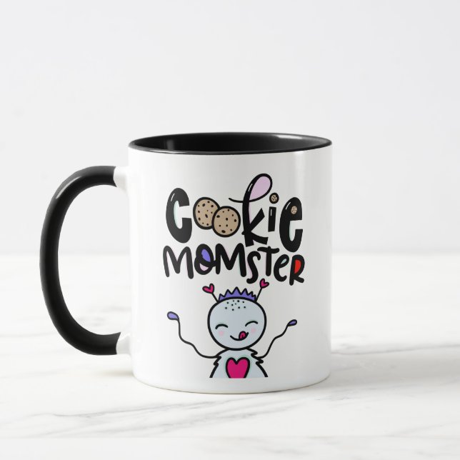 Cookie Momster, hand drawn Mug (Left)