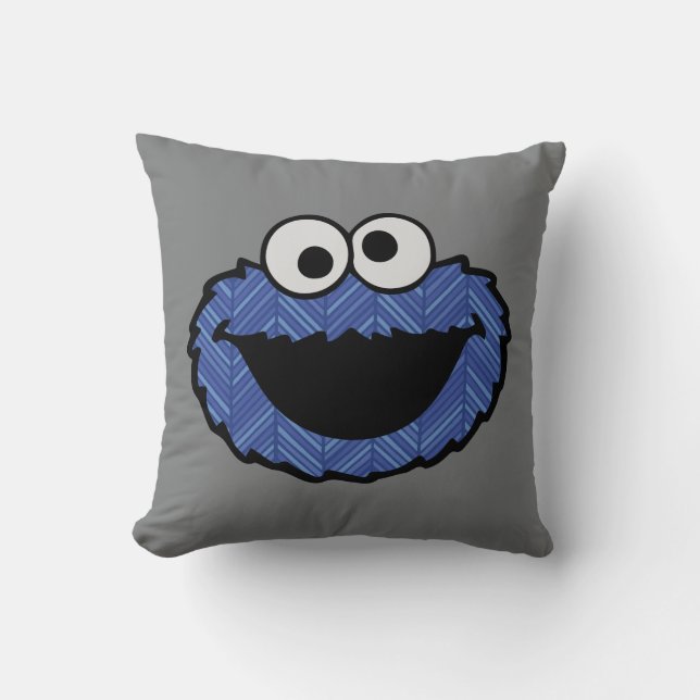 Cookie Monster | 80's Throwback Throw Pillow (Front)