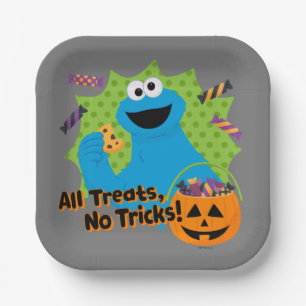 Cookie Monster   All Treats, No Tricks! Paper Plate