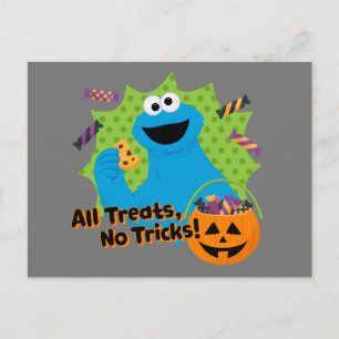 Cookie Monster All Treats, No Tricks! Postcard