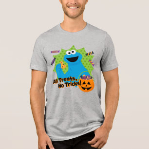 Cookie Monster All Treats, No Tricks! Tri-Blend Shirt