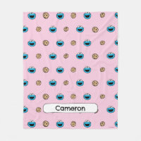 Cookie Monster and Cookies Pink Pattern