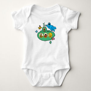 Cookie Monster and Sesame Pals Submarine Baby Bodysuit