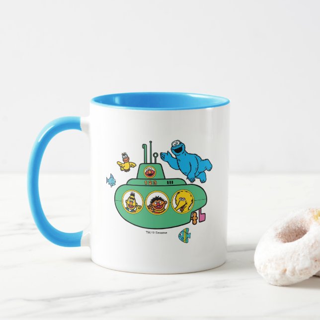 Cookie Monster and Sesame Pals Submarine Mug (With Donut)