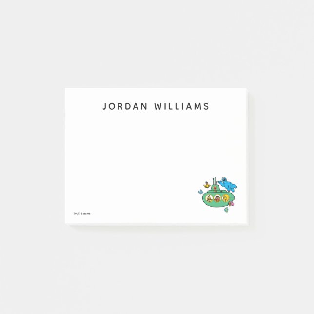 Cookie Monster and Sesame Pals Submarine Post-it Notes (Front)