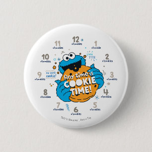 Cookie Monster   Any Time is Cookie Time 2 Inch Round Button
