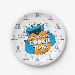 Cookie Monster   Any Time is Cookie Time Paper Plate