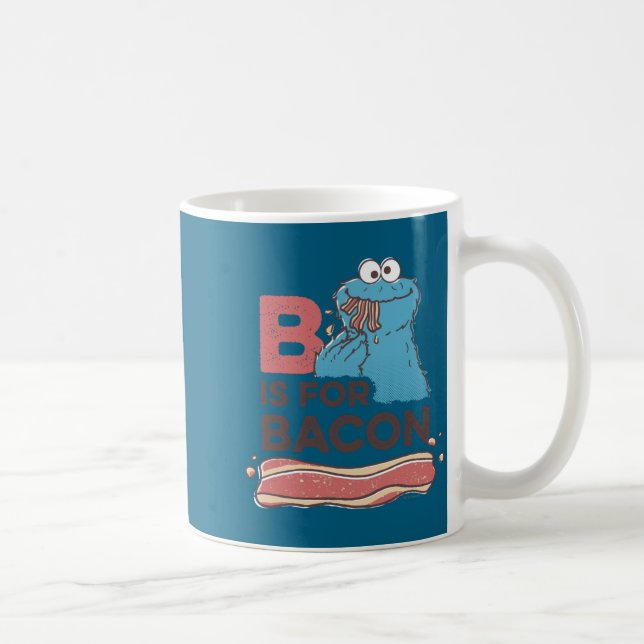 Cookie Monster B Is For Bacon  Coffee Mug (Right)