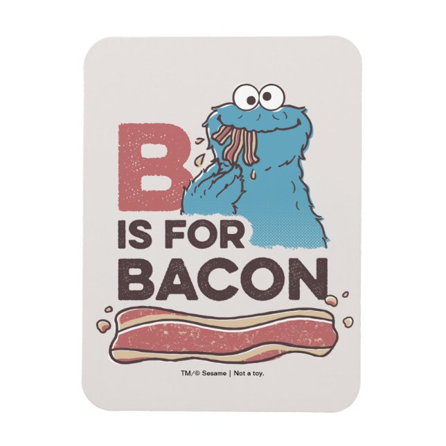Cookie Monster | B is for Bacon Magnet (Vertical)