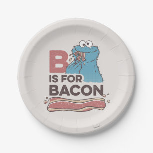 Cookie Monster   B is for Bacon Paper Plate