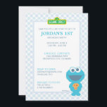 Cookie Monster Baby Birthday Invitation<br><div class="desc">Baby Cookie Monster's got googly eyes for your cookies!       ©  2014 Sesame Workshop. www.sesamestreet.org</div>