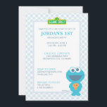 Cookie Monster Baby Birthday Invitation<br><div class="desc">Baby Cookie Monster's got googly eyes for your cookies!       ©  2014 Sesame Workshop. www.sesamestreet.org</div>