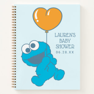 Cookie Monster Baby Shower Guest & Gift List Notebook