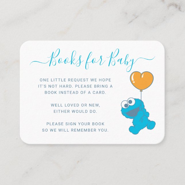 Cookie Monster Balloon Book Request Insert (Front)