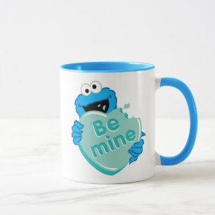 Cookie Monster "Be Mine" Valentine's Heart Candy Mug