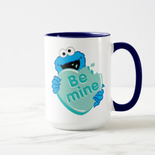 Cookie Monster "Be Mine" Valentine's Heart Candy Mug