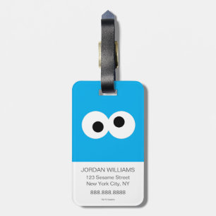Cookie Monster Big Face Luggage Tag
