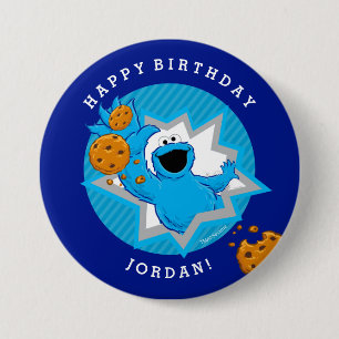 Cookie Monster Birthday 3 Inch Round Button